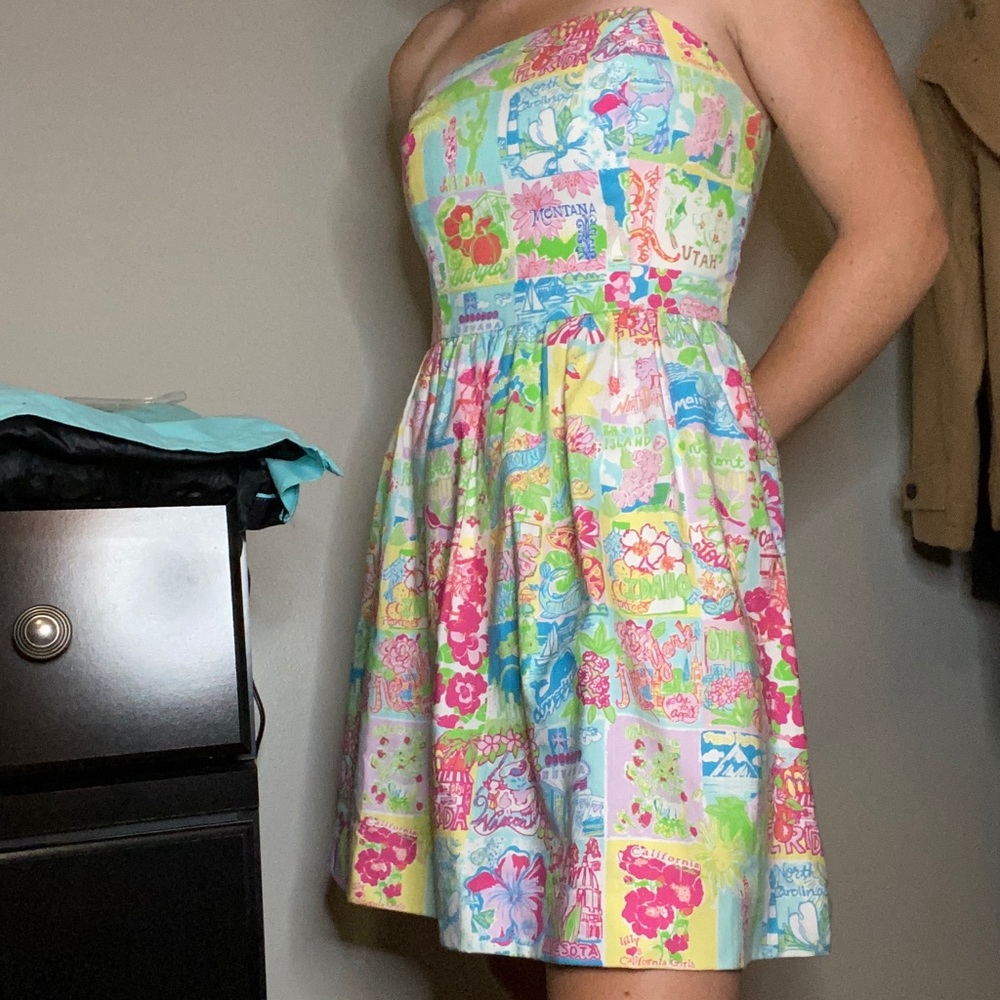 Strapless Lilly Pulitzer dress size 4